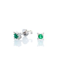 Orecchini Davite & Delucchi Donna in Oro bianco Smeraldo 0.22 Ct BB 008536 SMS - BB 008536 SMS